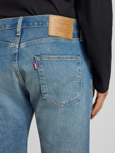 Levi's® Bide Leg Fit Bermudas im 5-Pocket-Design Modell '501®' Jeansblau 3