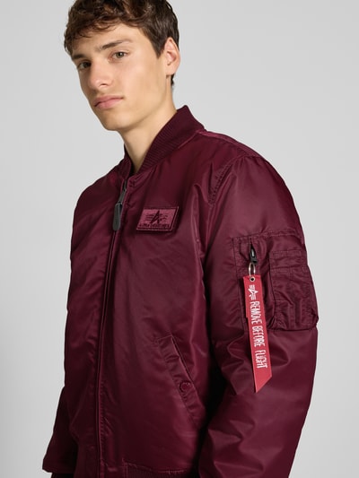 Alpha Industries Bomberka z naszywką z logo Bordowy 3