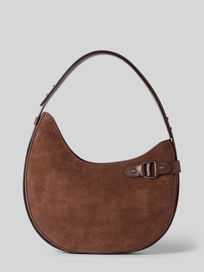 Lauren Ralph Lauren Handtas van echt runderleer met sierapplicatie Donkerbruin - 2