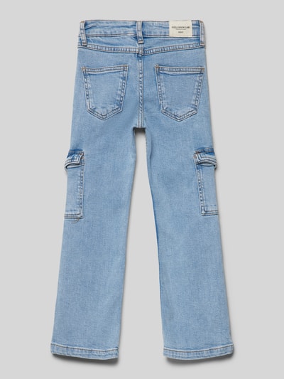 Mango Bootcut Jeans mit Cargotaschen Blau 3