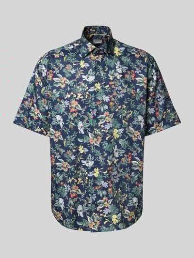 ETERNA Comfort Fit Kurzarmhemd mit Knopfleiste Marine 2