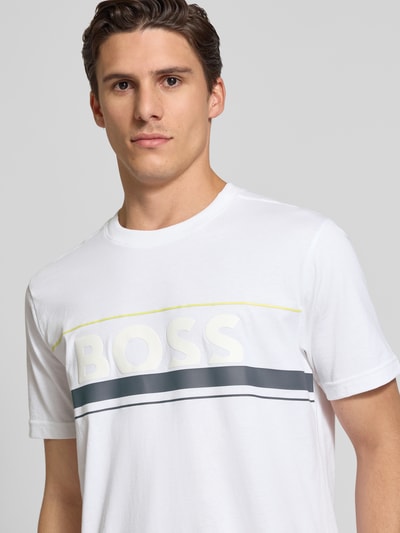 BOSS Green Regular Fit T-Shirt aus reiner Baumwolle Modell 'ICONIC ZONE' Weiss 3