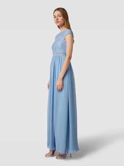 Jake*s Cocktail Abendkleid mit floraler Spitze Bleu 4