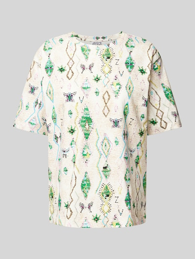 JAKE*S STUDIO WOMAN T-shirt met all-over print Pastelgeel - 2