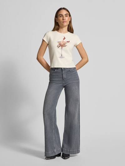 Guess T-shirt z nadrukiem z motywem z logo Biały 1