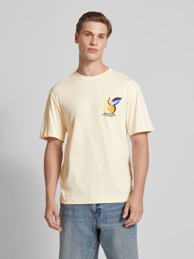 Jack & Jones T-shirt z nadrukowanym motywem model ‘TAMPA’ Piaskowy 4