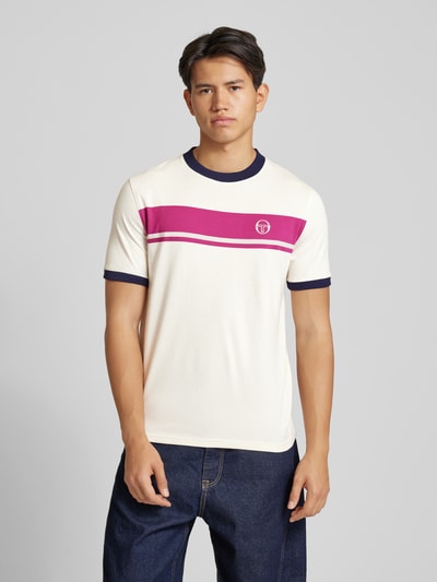 SERGIO TACCHINI T-Shirt mit Logo-Stitching Modell 'MASTER' Offwhite 4