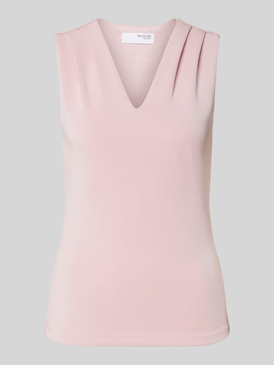 Selected Femme Tanktop met plooien, model 'TENNY' Rosé - 2