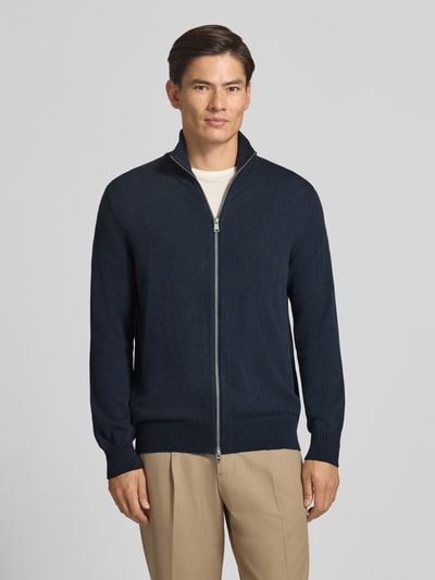 Marc O'Polo Regular Fit Strickjacke aus Baumwoll-Mix Marine 4