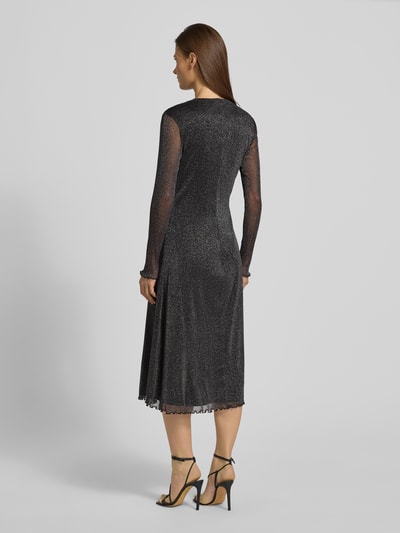 Tom Tailor Denim Meshkleid mit Effektgarn Dunkelgrau Melange 5