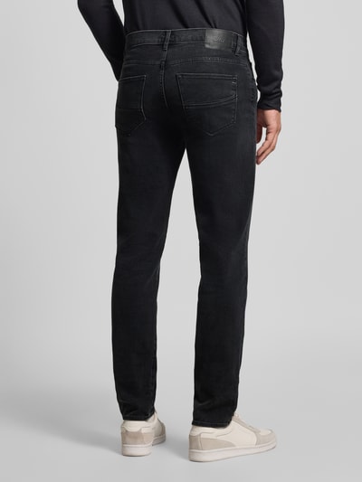 Brax Straight leg jeans in 5-pocketmodel, model 'Cadiz' Zwart - 5