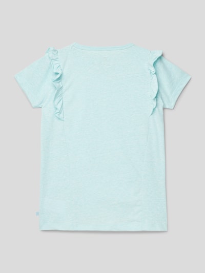 Basefield T-Shirt mit Rüschen und Applikationen Hellblau 3