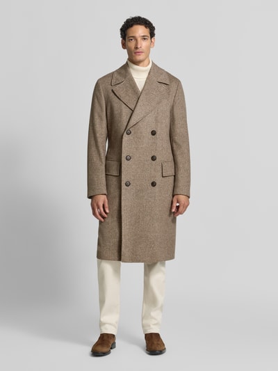 BOSS Wollmantel mit doppelreihiger Knopfleiste Modell 'Jared' Beige 4