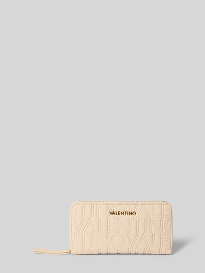 VALENTINO BAGS Portfel ze wzorem z logo model ‘PANSY’ Écru 1