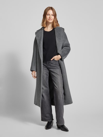 Weekend Max Mara Mantel mit Taillengürtel Modell 'TEMPARA' Mittelgrau Melange 1