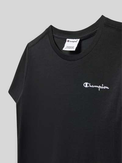 Champion T-Shirt mit Label-Stitching und Rundhalsausschnitt Black 2