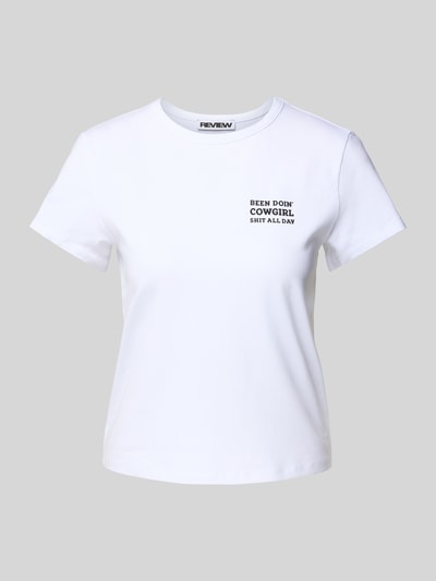 Review T-shirt met statementprint Wit - 2