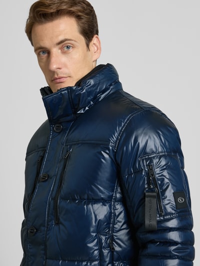 Tom Tailor Gewatteerd regular fit jack met afneembare capuchon Marineblauw - 3