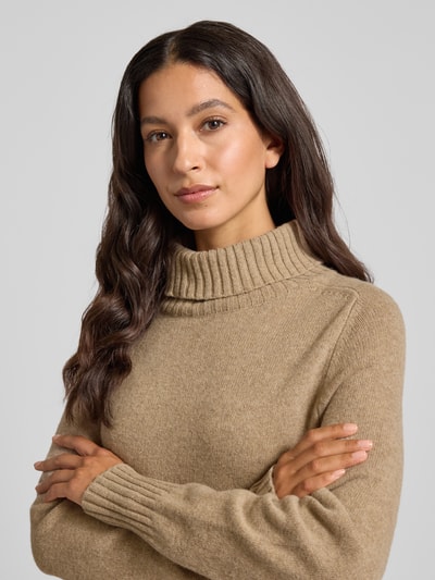 Fynch-Hatton Strickkleid mit Rollkragen Beige 3