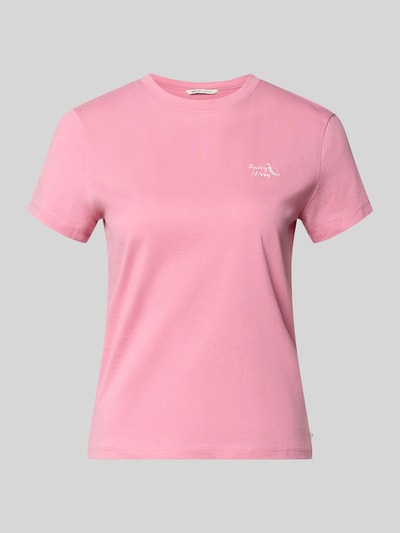 Tom Tailor Denim Regular Fit T-Shirt aus reiner Baumwolle  Pink 2