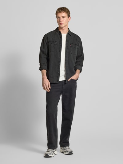 Levi's® Krój relaxed fit koszula overshirt z denimu model 'JACKSON' Czarny 1