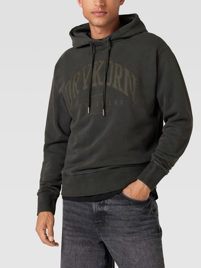 Drykorn Hoodie mit Label-Print Modell 'Bradley' Mittelgrau 4