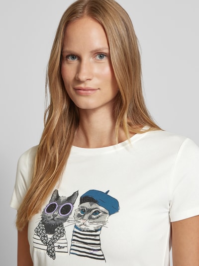 Zero T-shirt met motiefprint Offwhite - 3