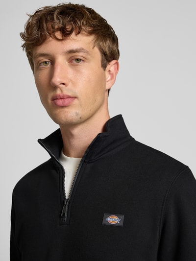 Dickies Sweatshirt met schipperskraag, model 'OAKPORT' Zwart - 3