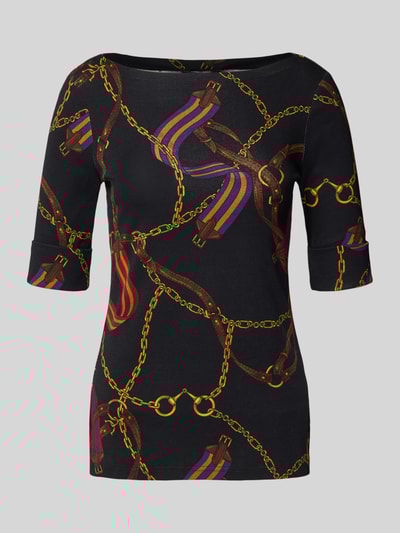 Lauren Ralph Lauren T-Shirt im Allover-Look Modell 'JUDY' Black 2
