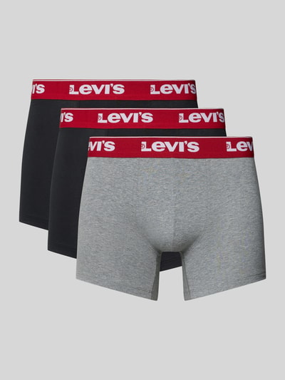Levi's® Boxershort met band met label in een set van 3 stuks Donkergrijs - 1