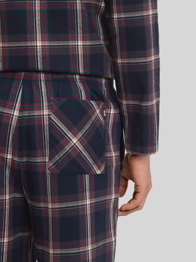BOSS Regular Fit Pyjama-Hose aus Baumwoll-Viskose-Mix Modell 'HOLIDAY PANTS' Dunkelblau 3