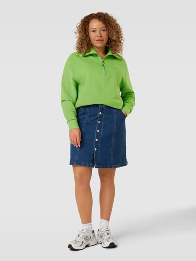 Tommy Hilfiger Curve PLUS SIZE schipperstrui met labelprint Lichtgroen - 1