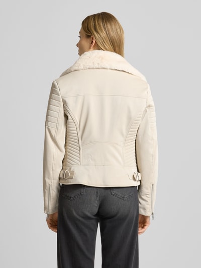 Guess Bikerjacke mit Reißverschlusstaschen Modell 'DARCEY' Ecru 5