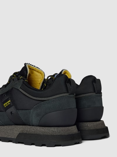 Blauer USA Sneaker mit Label-Detail Modell 'HERON' Black 2