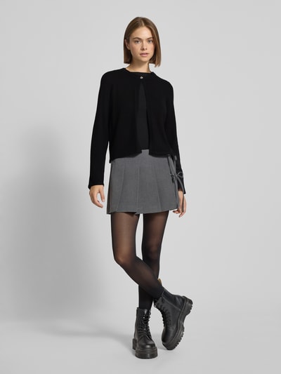 Pieces Kurtka z dzianiny o kroju regular fit z mieszanki wiskozy model ‘ORINA’ Czarny 1