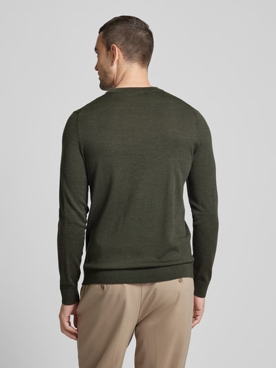 SELECTED HOMME Strickpullover mit gerippten Abschlüssen Modell 'TRAY' Dunkelgruen 5