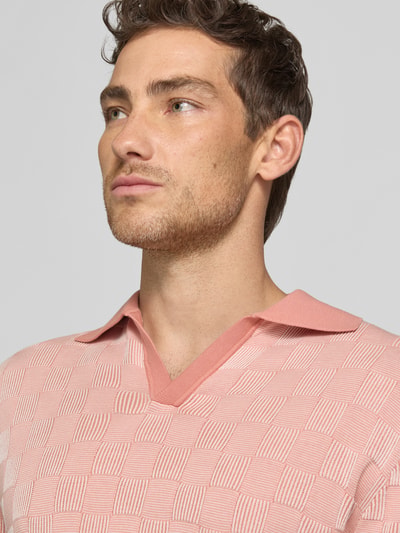 Selected Homme Koszulka polo o kroju relaxed fit z czystej bawełny model 'MILAS' Brudnoróżowy 3