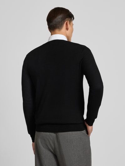 Polo Ralph Lauren Gebreide pullover van merinowol met V-hals Zwart - 5