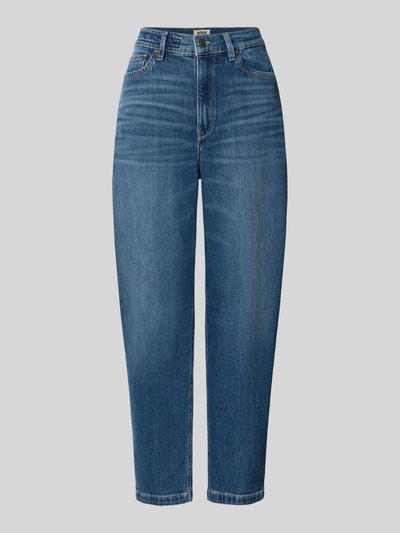 Produktfoto, Jeans aus Baumwoll-Mix Modell 'Flown' von DRYKORN in Blau, lockere und verkürzte Passform, 5-Pocket-Design, strukturierte Oberfläche
