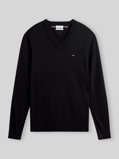 Tommy Hilfiger Regular Fit Pullover aus Baumwoll-Kaschmir-Mix Black 2