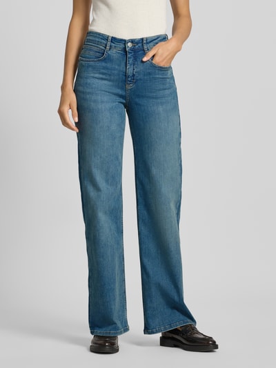 OPUS PANTS Wide fit jeans in 5-pocketmodel, model 'Melly' Blauw - 4