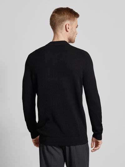 HUGO Poloshirt mit kurzem Reißverschluss Modell 'Sastor' Black 5