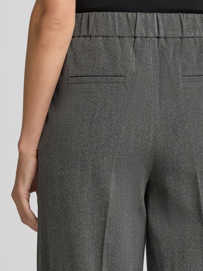 Jake*s Collection Zakelijke broek met persplooien van viscosemix Donkergrijs - 3