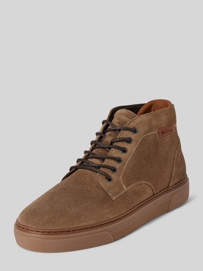 Marc O'Polo Flache Halbschuh mit Lederlasche Taupe 1