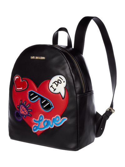 Love Moschino Rucksack mit Patches Black 2