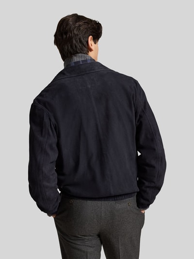 Polo Ralph Lauren Regular Fit Lederjacke aus echtem Schafsleder Marine 5