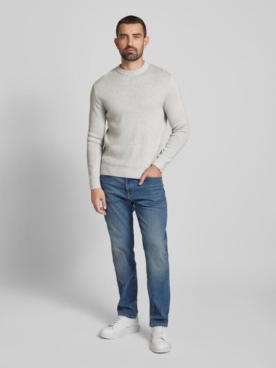 Jack & Jones Premium Strickpullover mit Rundhalsausschnitt Modell 'BLAMILANO' Hellgrau 1