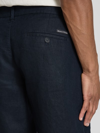 Marc O'Polo Regular Fit Shorts aus reinem Leinen Modell 'RESO JOGGER' Marine 3