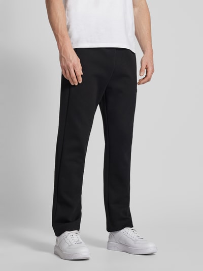 BOSS Green Sweatpants met labelapplicatie, model 'Hadim' Zwart 4