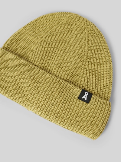 Armedangels Czapka beanie z detalem z logo model ‘NILDAAO’ Jasnozielony 2